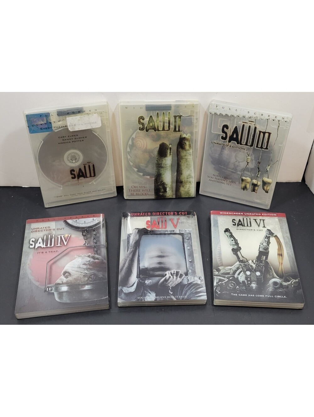 Saw DVD Lot Saw 1-6 Transparent Movie Collection